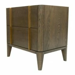 Best deal 🔥 Limari Home Oakley Mid-Century Solid Wood Bedroom Nightstand In Dark Brown/White 🔔