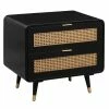 Top 10 😀 TOV Furniture Christine 24.4"H Mid-Century Wood Nightstand In Black 🔥