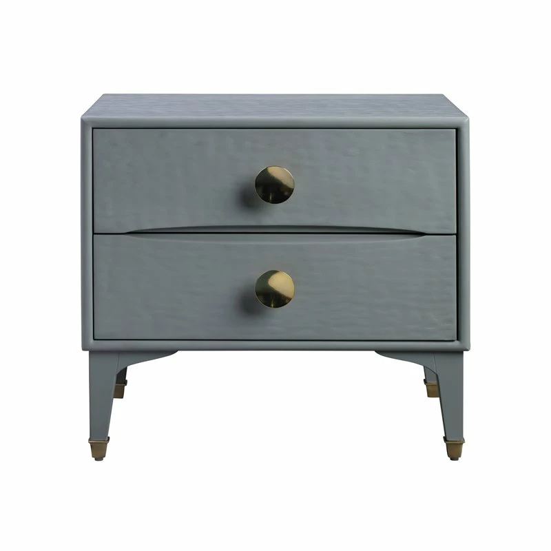Wholesale 👍 TOV Furniture Divine 23"H Transitional MDF Wood Nightstand In Gray 😉 - Image 3