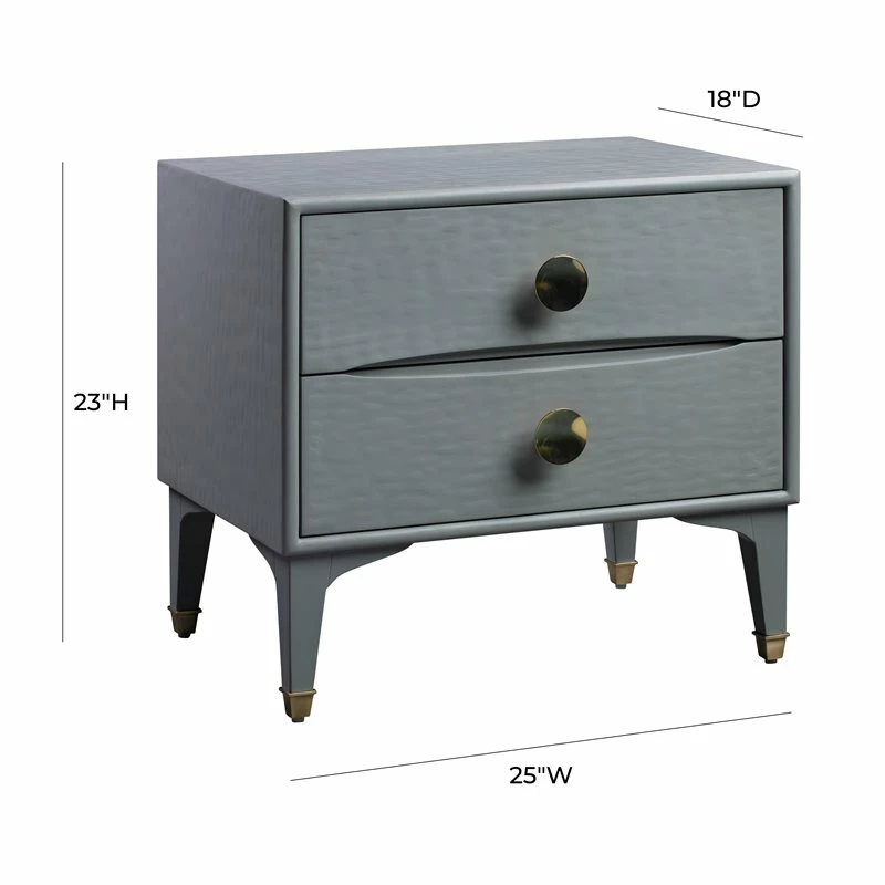 Wholesale 👍 TOV Furniture Divine 23"H Transitional MDF Wood Nightstand In Gray 😉 - Image 9