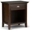 Brand new 🔥 Trent Home Wood 24" Transitional Bedside Nightstand Table In Brunette Brown 👍