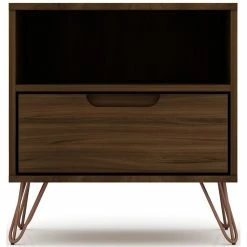 Wholesale 🔥 Pemberly Row Mid-Century Modern Wood Nightstand In Brown ✔️