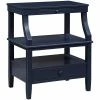 Discount 😍 Comfort Pointe Newton Midnight Blue Wooden Storage Nightstand 🔥