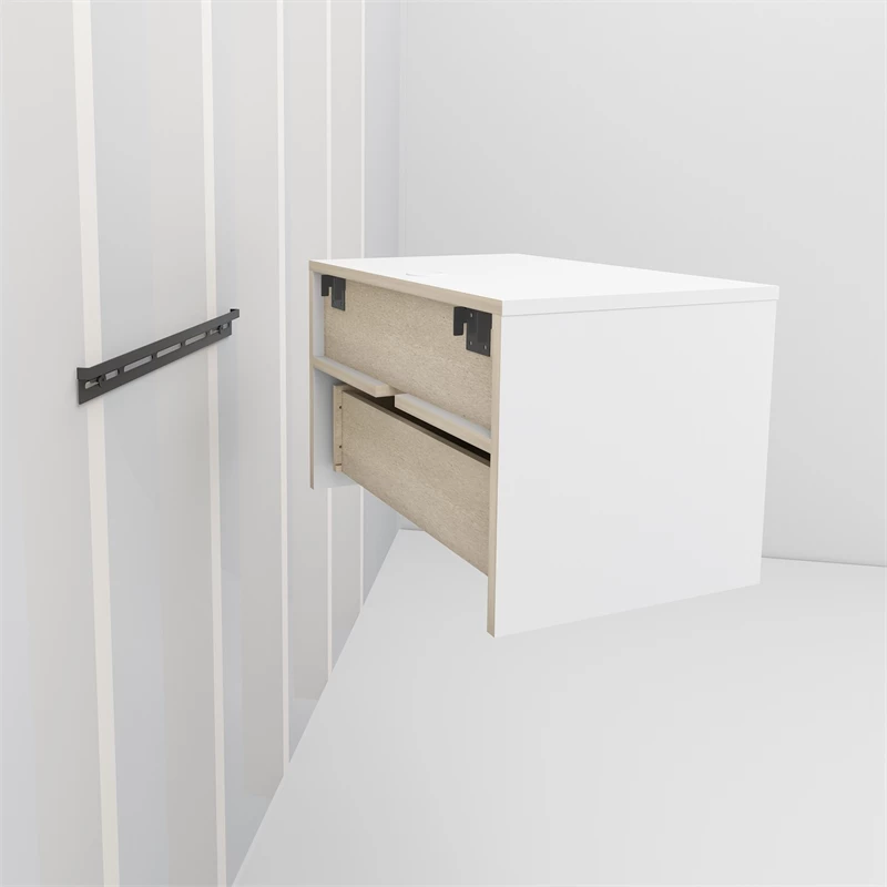 Wholesale โค๏ธ Prepac Hanging Nightstand With Open Shelf Black Engineered Wood-Set Of 2 ๐ - Image 13