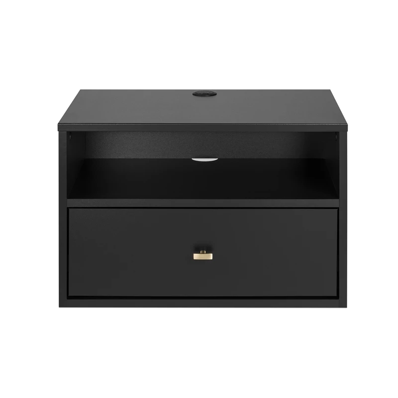Wholesale โค๏ธ Prepac Hanging Nightstand With Open Shelf Black Engineered Wood-Set Of 2 ๐ - Image 4