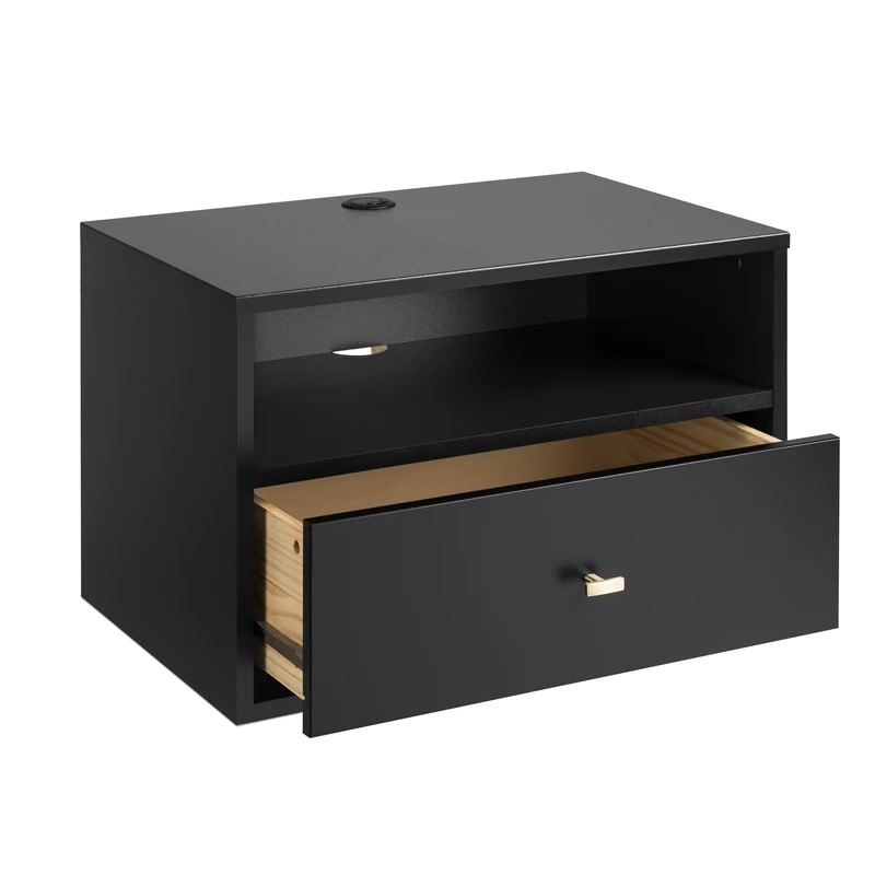 Wholesale โค๏ธ Prepac Hanging Nightstand With Open Shelf Black Engineered Wood-Set Of 2 ๐ - Image 7