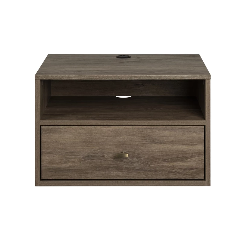 Deals ๐ Prepac Hanging Nightstand With Open Shelf Drifted Gray Engineered Wood-Set Of 2 ๐ - Image 4