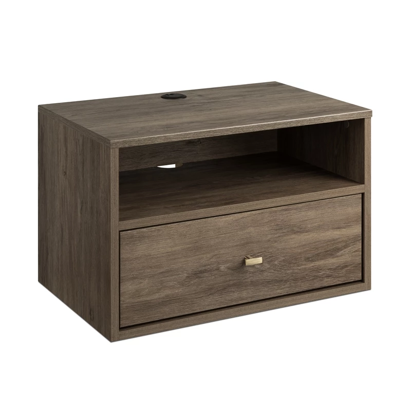 Deals ๐ Prepac Hanging Nightstand With Open Shelf Drifted Gray Engineered Wood-Set Of 2 ๐ - Image 5