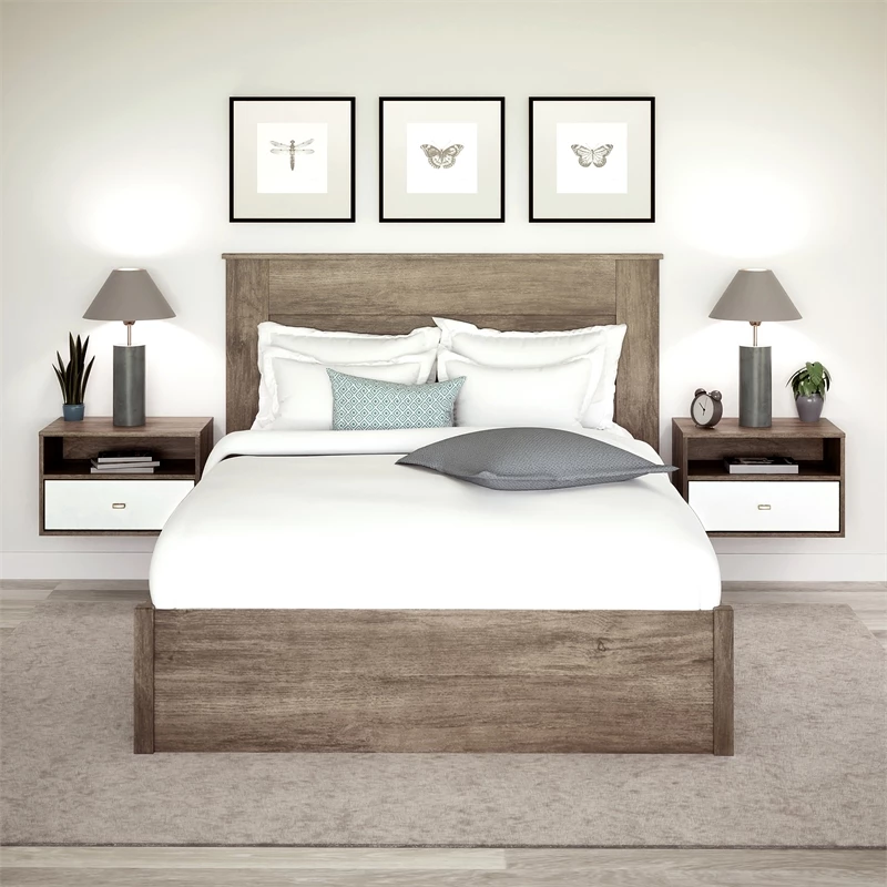 Best Pirce ✨ Prepac Hanging Nightstand With Open Shelf Multi-Color Engineered Wood-Set Of 2 🌟 - Image 2