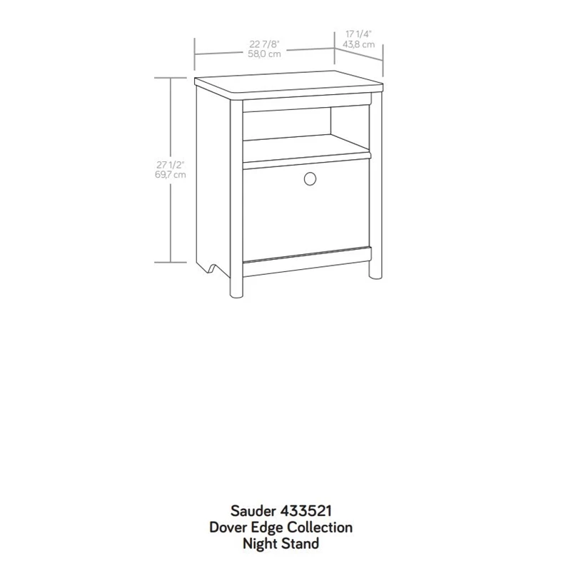 Best Pirce ๐ Sauder Dover Edge Engineered Wood Night Stand In Timber Oak Finish ๐ฅฐ - Image 2
