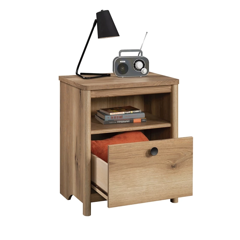 Best Pirce ๐ Sauder Dover Edge Engineered Wood Night Stand In Timber Oak Finish ๐ฅฐ - Image 4