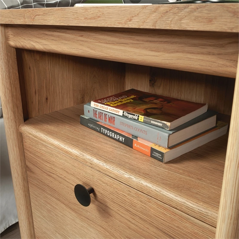 Best Pirce ๐ Sauder Dover Edge Engineered Wood Night Stand In Timber Oak Finish ๐ฅฐ - Image 7