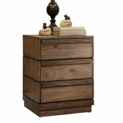 Budget ✨ Bowery Hill Solid Wood 2-Drawer Nightstand In Rustic Natural Tone 🔔