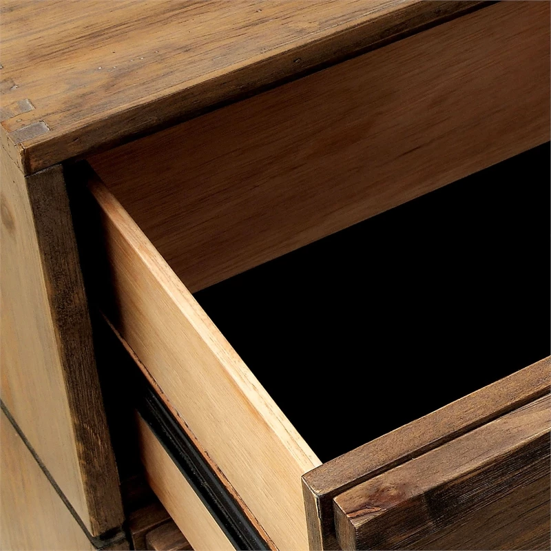 Budget ✨ Bowery Hill Solid Wood 2-Drawer Nightstand In Rustic Natural Tone 🔔 - Image 5