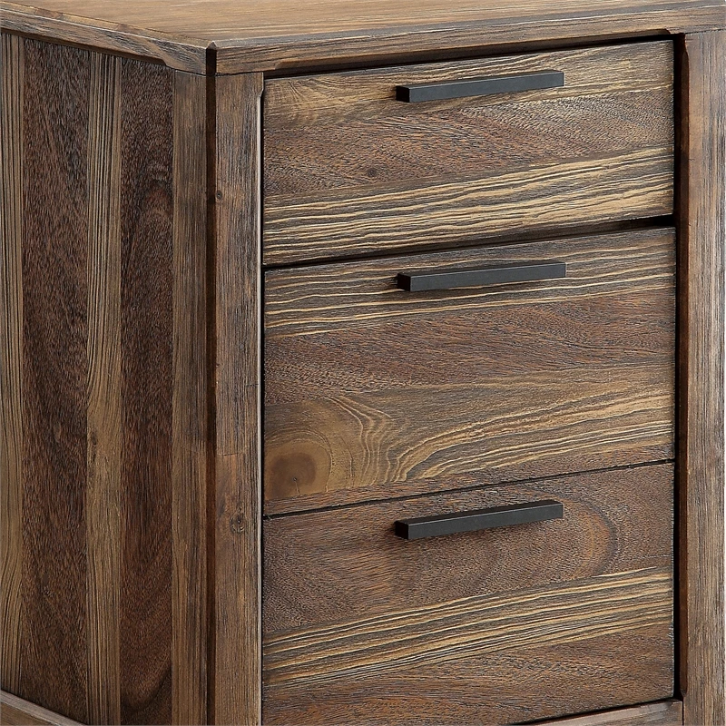 Budget ๐ฅ Bowery Hill Wood 3-Drawer Nightstand In Rustic Natural Tone Finish ๐ - Image 6