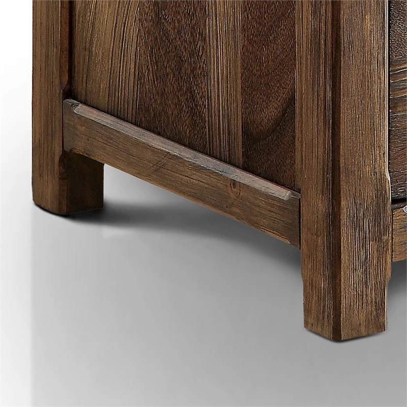 Budget ๐ฅ Bowery Hill Wood 3-Drawer Nightstand In Rustic Natural Tone Finish ๐ - Image 5