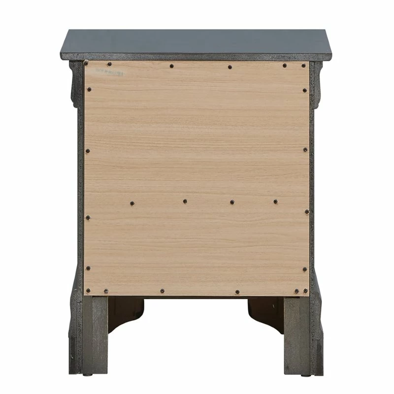 Deals 👍 Maklaine Transitional Engineered Wood 2 Drawer Nightstand In Charcoal 🔔 - Image 5