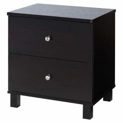Wholesale 🛒 Benjara Benjaza 22" 2-Drawer Straight Leg Transitional Wood Nightstand In Dark Brown 🎉