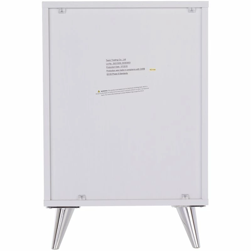 Top 10 ๐ Allora Mid-Century 3 Drawer Nightstand In White And Chrome Finish โญ - Image 10