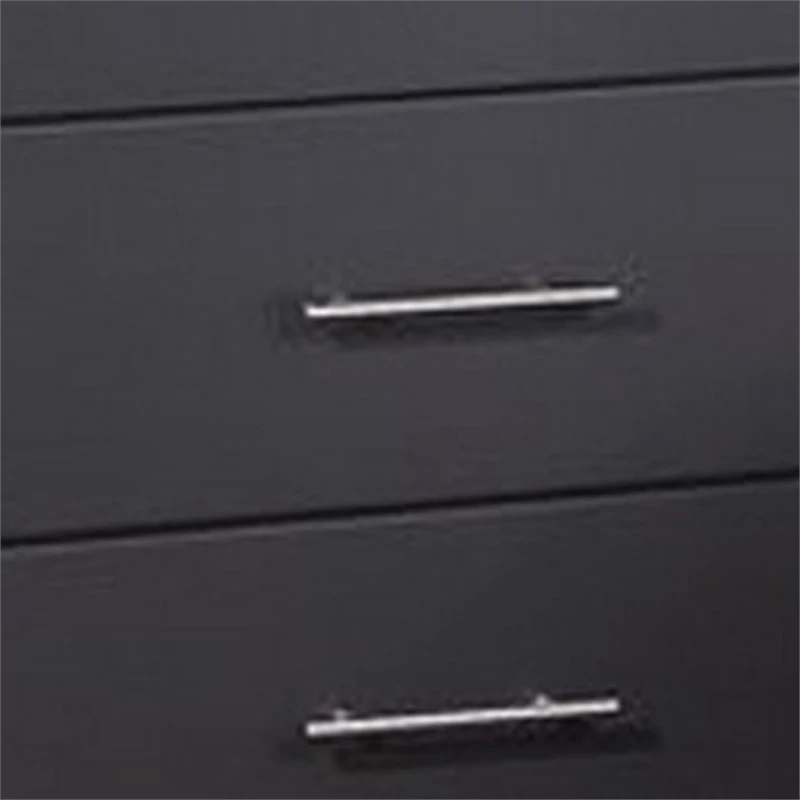 Outlet โญ Benzara Vin 23 Inch Modern Wood Nightstand 2 Drawers Simple Design Charcoal Gray โ - Image 5