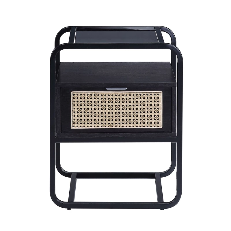 Flash Sale ๐ ACME Furniture ACME Colson 1-drawer Metal Frame Accent Table With Glass Top In Black ๐คฉ - Image 4