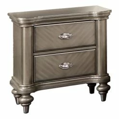 Discount ๐คฉ Benzara Ada 28 Inch Classic Rustic 2 Drawer Nightstand Chevron Design Brown ๐
