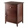 Best reviews of 😉 Winsome Nightstand Accent Table With Drawer And Cabinet In Antique Walnut ⭐