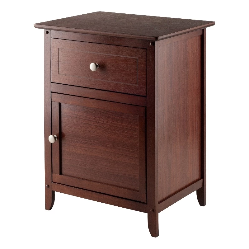 Best reviews of 😉 Winsome Nightstand Accent Table With Drawer And Cabinet In Antique Walnut ⭐