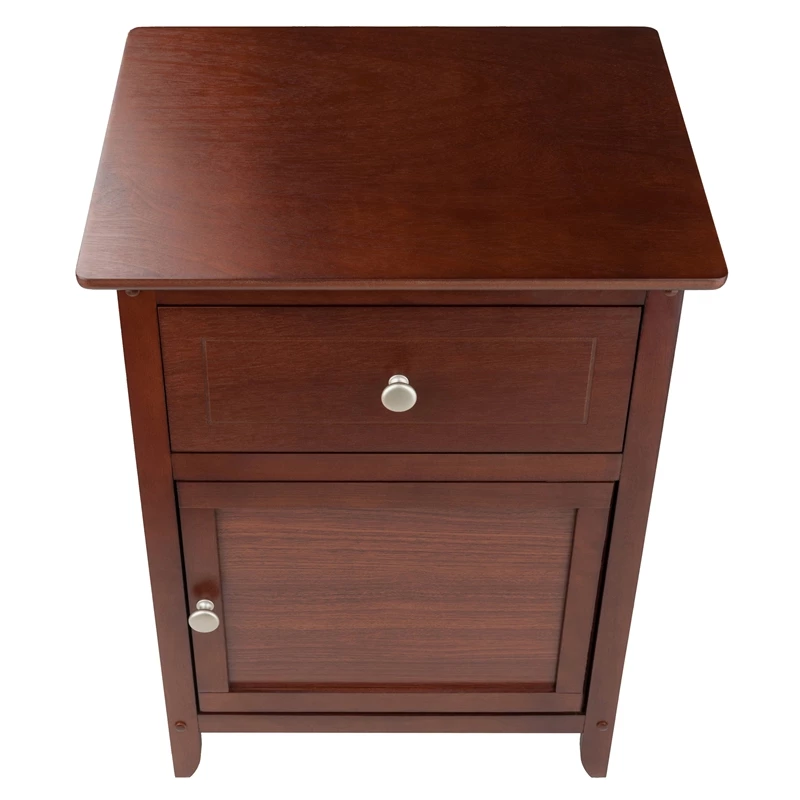 Best reviews of 😉 Winsome Nightstand Accent Table With Drawer And Cabinet In Antique Walnut ⭐ - Image 3