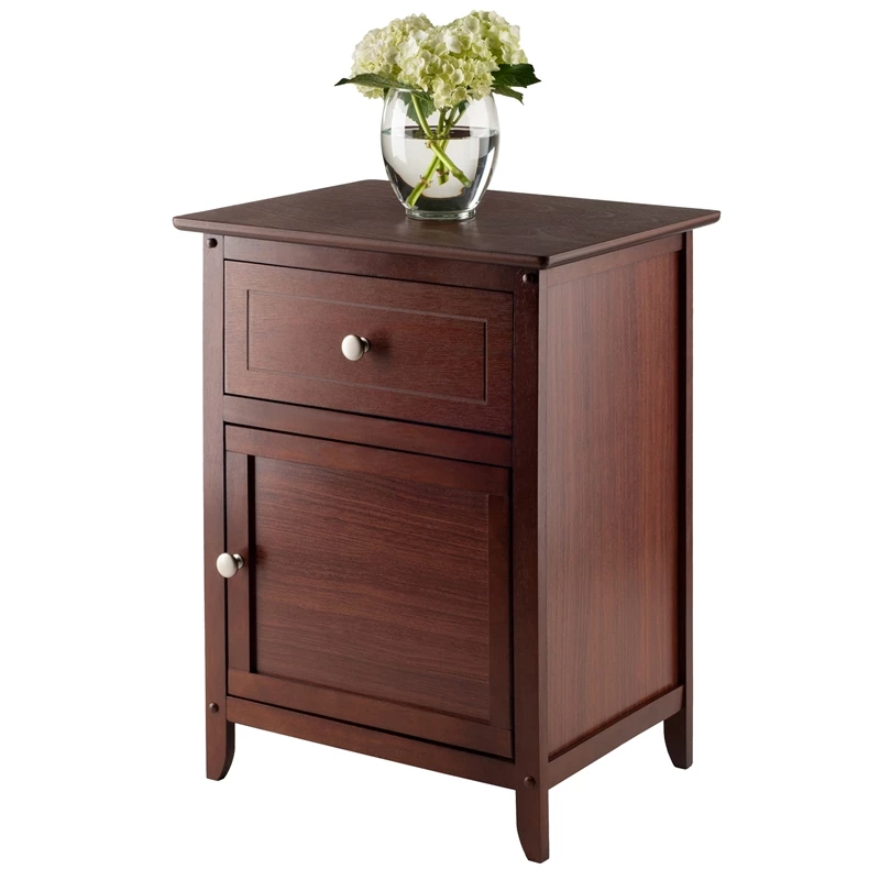 Best reviews of 😉 Winsome Nightstand Accent Table With Drawer And Cabinet In Antique Walnut ⭐ - Image 6
