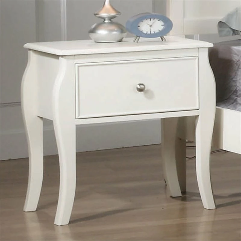 Cheap 🔥 Coaster Dominique 1 Drawer Nightstand In White And Silver 🥰 - Image 2
