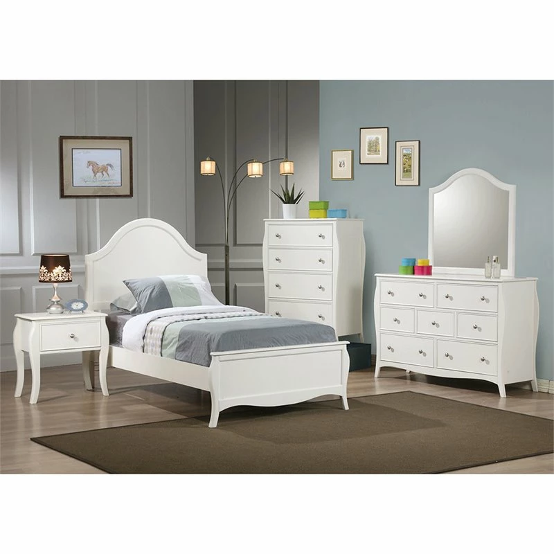 Cheap 🔥 Coaster Dominique 1 Drawer Nightstand In White And Silver 🥰 - Image 3