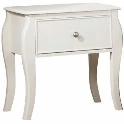 Cheap 🔥 Coaster Dominique 1 Drawer Nightstand In White And Silver 🥰