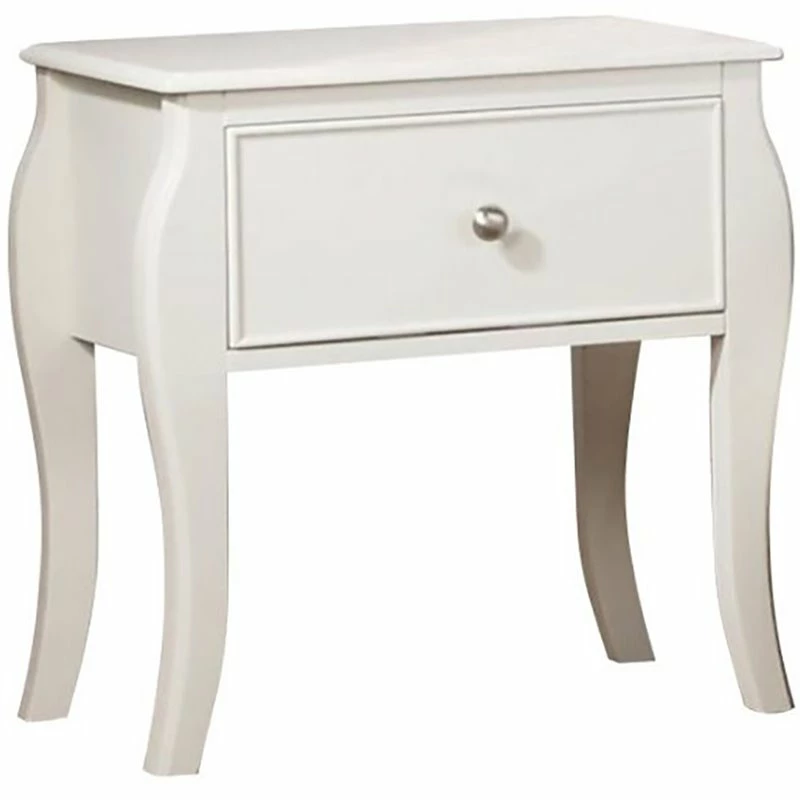 Cheap 🔥 Coaster Dominique 1 Drawer Nightstand In White And Silver 🥰