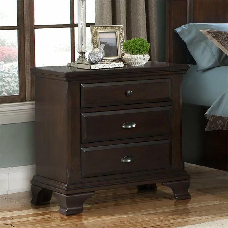 Discount โ Picket House Furnishings Brinley 3 Drawer Nightstand In Cherry ๐ - Image 2